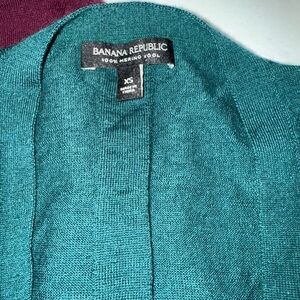 Banana Republic Turquoise Merino Wool Cardigan